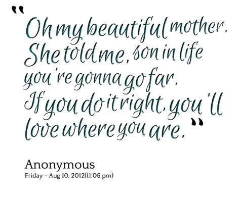 Quotes From Mother To Son Quotesgram