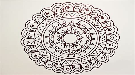 Drawing A Easy Fun Mandala For Beginners W Sharpies Part Youtube