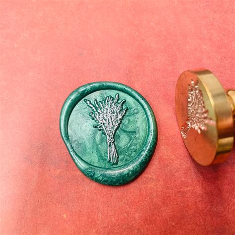 Lavender Wax Stamp Flower Wax Seal Stamp Retro Stamps With Etsy Uk