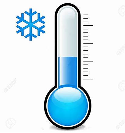 Thermometer Cold Clipart Termometro Icon Clip Frozen