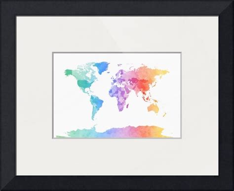 Watercolor Map Of The World Map By Michael Tompsett Watercolor Map