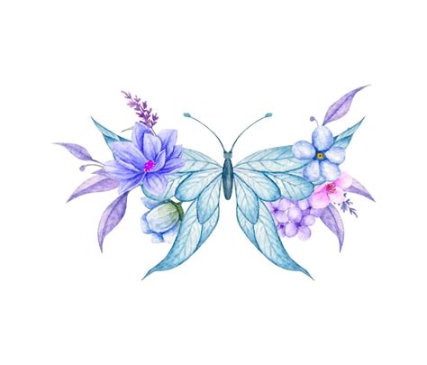 Premium Vector Beautiful Butterfly With Floral Ornamental Decoration