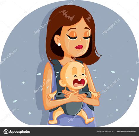 Sad Mother Baby Crying Together Stock Vector Image By ©nicoletaionescu