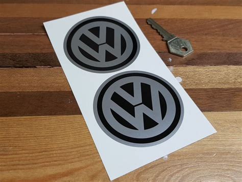 Vw Volkswagen Circular Logo Stickers 75mm 80mm Or 90mm Pair
