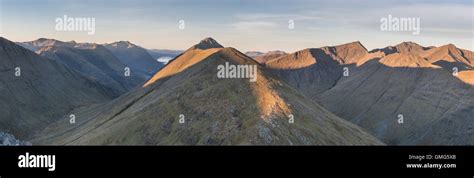 Panoramic View Of Buachaille Etive Beag And Bidean Nam Bian Scottish
