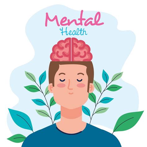 Mental Health Concept Man With Healthy Mind 2620118 Vector Art At Vecteezy