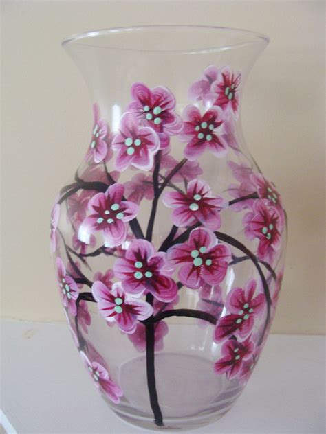 Cherry Blossoms Vase Asian Decor T For Mom T For Her Etsy Cherry Blossom Vase Floral