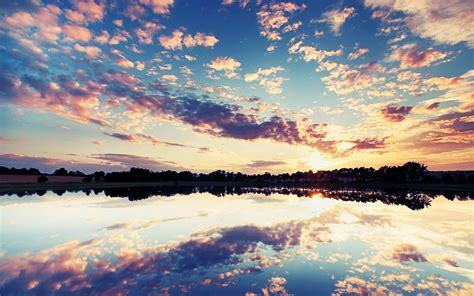 Cloud Appreciation Reflection Sunset Lake Photos