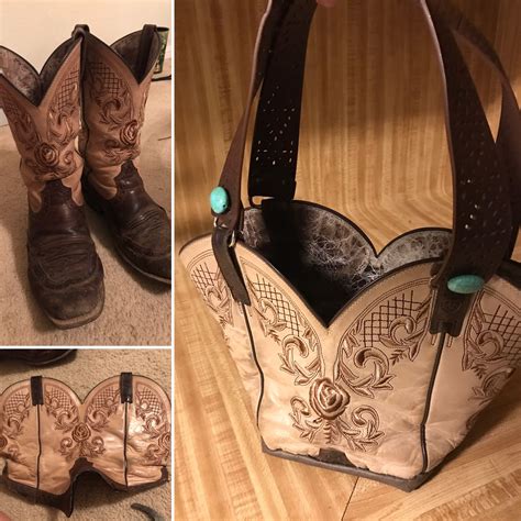 Repurpose Old Cowboy Boots Into A Purse Old Cowboy Boots Cowboy Boot
