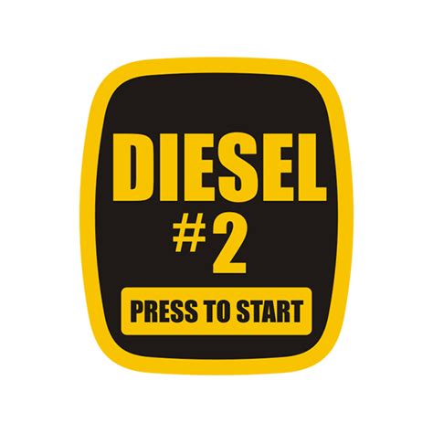 Diesel 2 Sticker Decal Gas Pump Button Label Gasoline Petrol V2