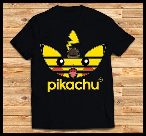 A Black Shirt With The Word Pikachu Printed On It