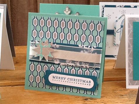 3 X 3 Card Using Winter Frost Dsp Stampin Up And Teeny Tiny