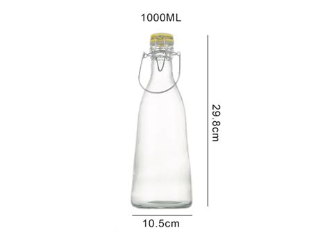 500ml 1000ml Swing Top Glass Bottle For Beverage Wholesale Reliable