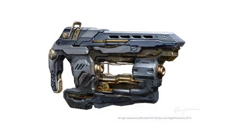 The Art Of Dejan Ostojic Steampunk Halo 4 Weapon Concept Arts