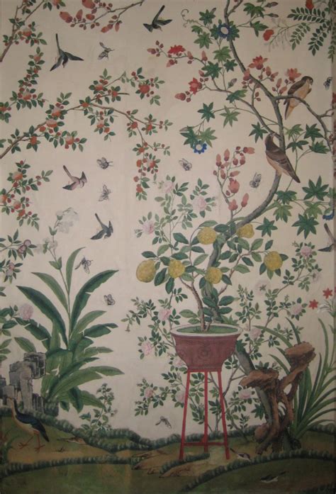 I've never been much of a bird person, but somehow i find myself very attracted to a wallpaper that has birds dispersed all over it! 49+ Hand Painted Wallpaper Murals on WallpaperSafari