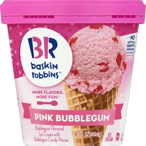 Baskin Robbins Ice Cream Pink Bubblegum 14 Oz Instacart