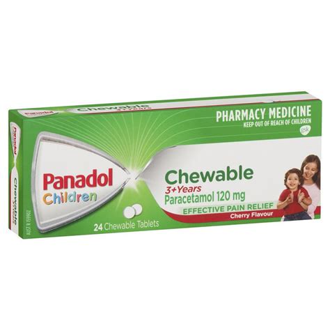 Buy Panadol Children Chewable Tablets 3 Years 24 Tablets Online At