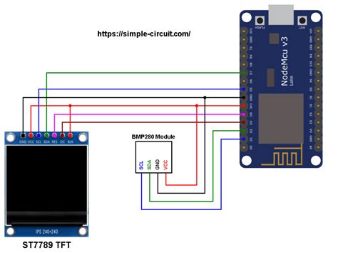 Esp8266 Nodemcu Interface With Bmp280 Sensor And St7789 Tft