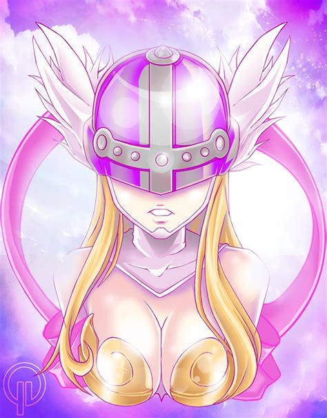 Angewomon Digimon 1girl Angel Angel Girl Blonde Hair Mask Solo Wings Image View