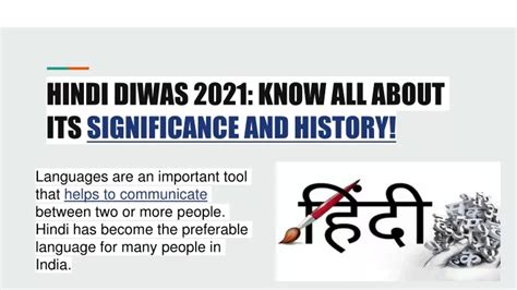 Ppt Hindi Diwas 2021 Know All About Its Significance And History