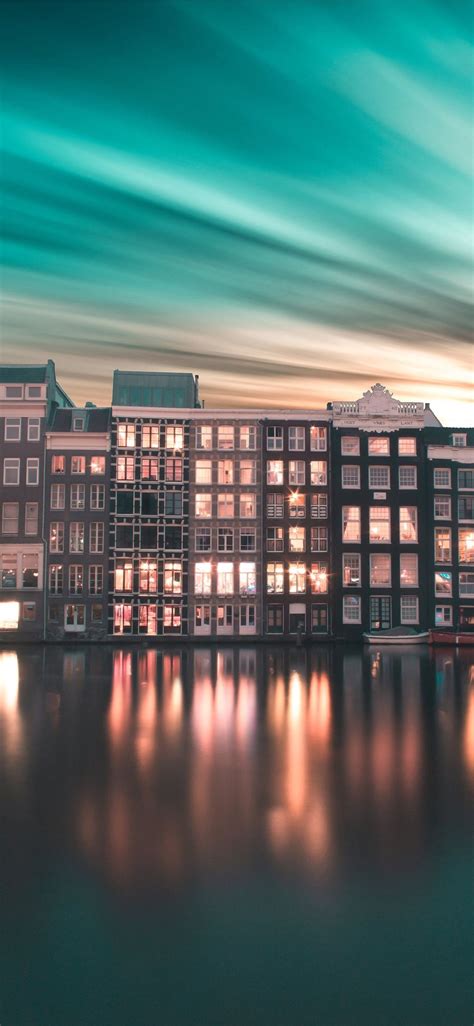 City Buildings Gradient Amsterdam Iphone X Wallpapers Free Download