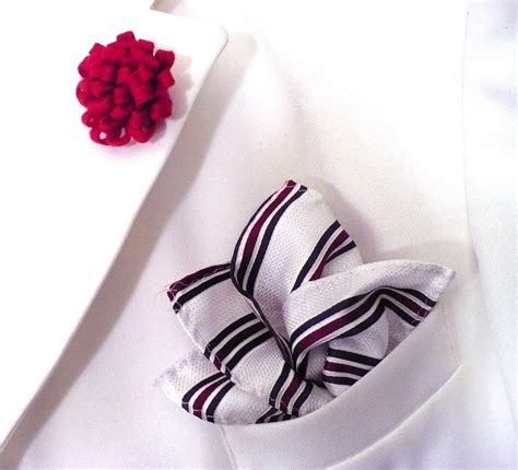 Prefolded Pocket Square Lapel Flower