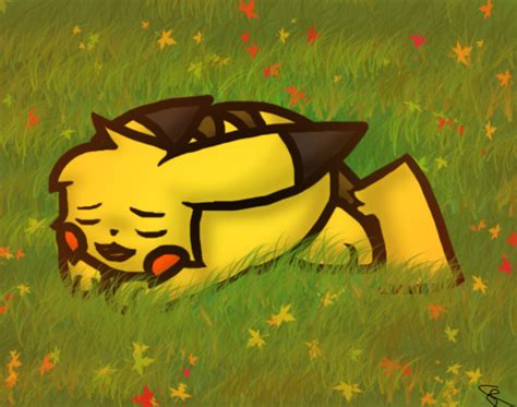 Sleeping Pikachu By Samsemi On Deviantart