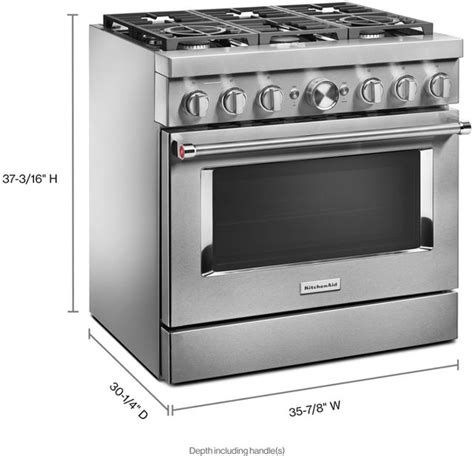 Kitchenaid® 36 Stainless Steel Commercial Style Freestanding Dual Fuel