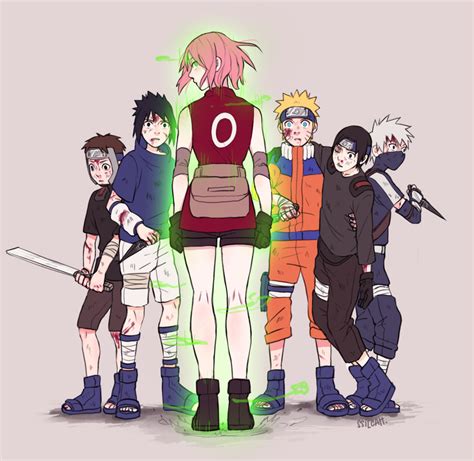 Yamato Hatake Kakashi Uzumaki Naruto Haruno Sakura Uchiha Sasuke