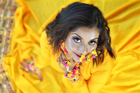A Girl Posing In Yellow Dress Pixahive