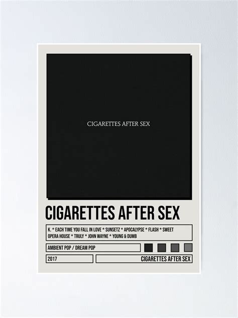 Cigarettes After Sex Self Titled Album Poster Poster By Oscarlobban Redbubble