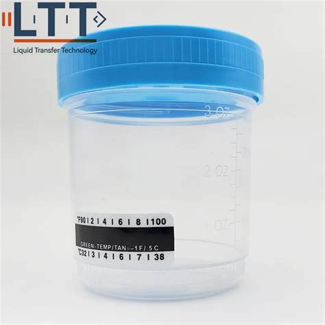 Disposable Sterile Sample Cup With Screw Specimen Container Pp Urine