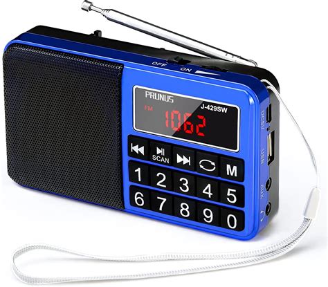 Prunus J 429 Portable Am Fm Radio Rechargeable Battery Operated Sw