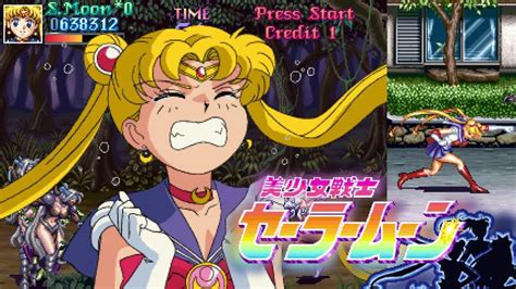 1p Solo Playthrough Pretty Soldier Sailor Moon Arcade Youtube