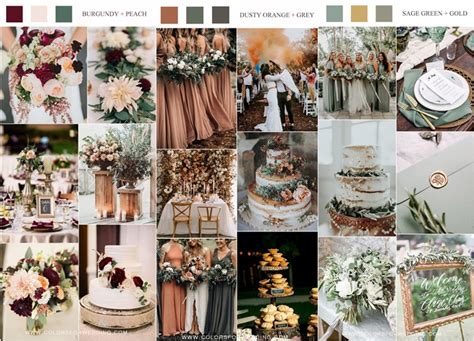 Top 10 Autumn Wedding Color Combos For Fall 2024