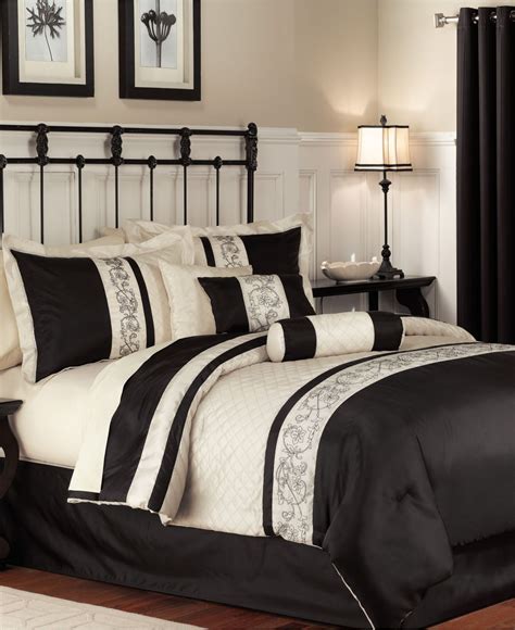 Cyrano 7 Piece King Embroidered Comforter Set Bed In A Bag Bed