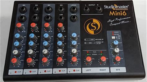 Studiomaster Mini 6 Mixer Price Studiomaster Mini 6 Mixer Review And