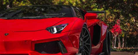 2560x1024 Red Lamborghiniaventador 2560x1024 Resolution Hd 4k Wallpapers Images Backgrounds