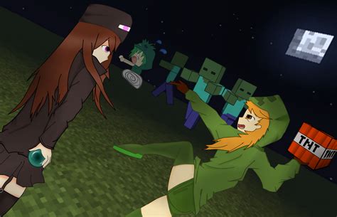 Minecraft Cupa Andr And Yaebi Vs Mob Zombies By Wingxsaber On
