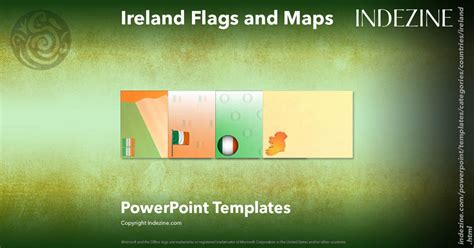 Ireland Flags And Maps Powerpoint Templates