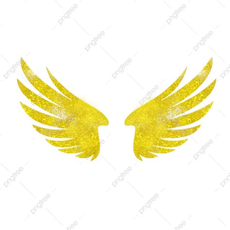 Flying Wings White Transparent Golden Wing Flying Element Wing Wing