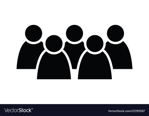 5 People Icon Group Persons Simplified Human Vector Image