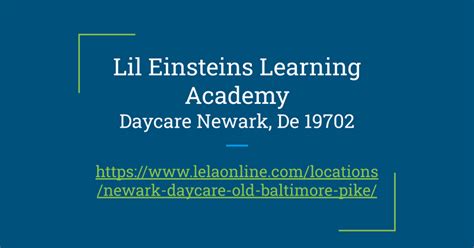 Lil Einsteins Learning Academy Daycare Newark De 19702 302 565