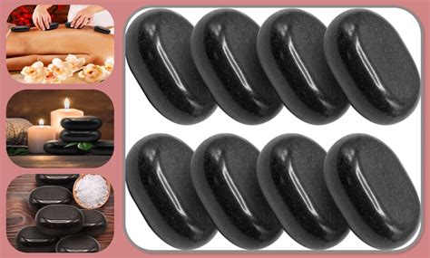 Up To 36 Off On 8 Piece Massage Stones Blac Groupon Goods