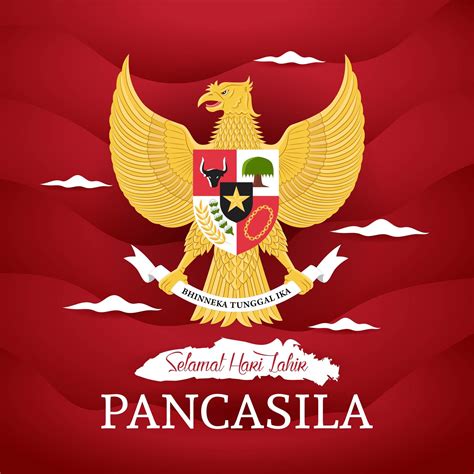 Garuda Pancasila Frame Border Design With Bendera Merah Putih Border