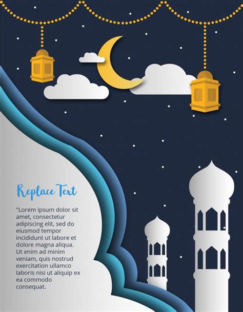Ramadan Card Template In 2020 Card Template Templates Ramadan
