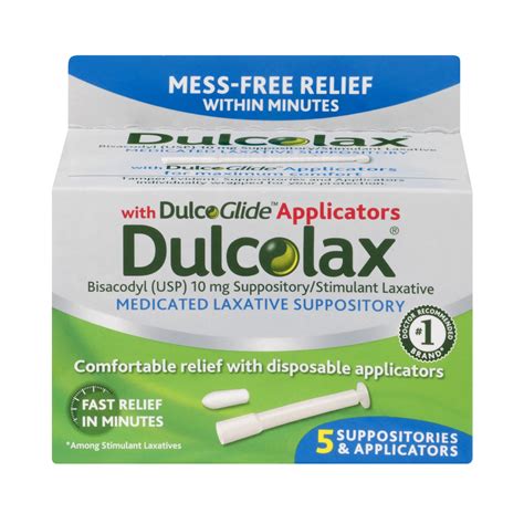 Dulcolax Medicated Laxative Suppositories With Dulcoglide Applicators