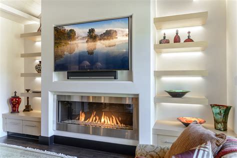 Tv Wall Design With Fireplace