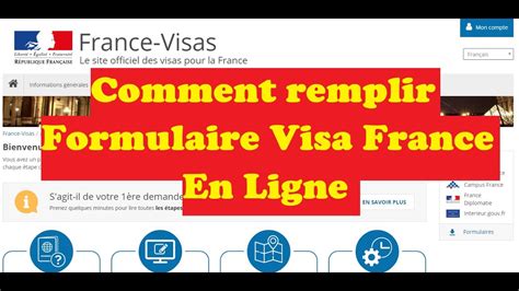 Comment Remplir Formulaire Visa France 2020إستمارة فيزا فرنسا Youtube
