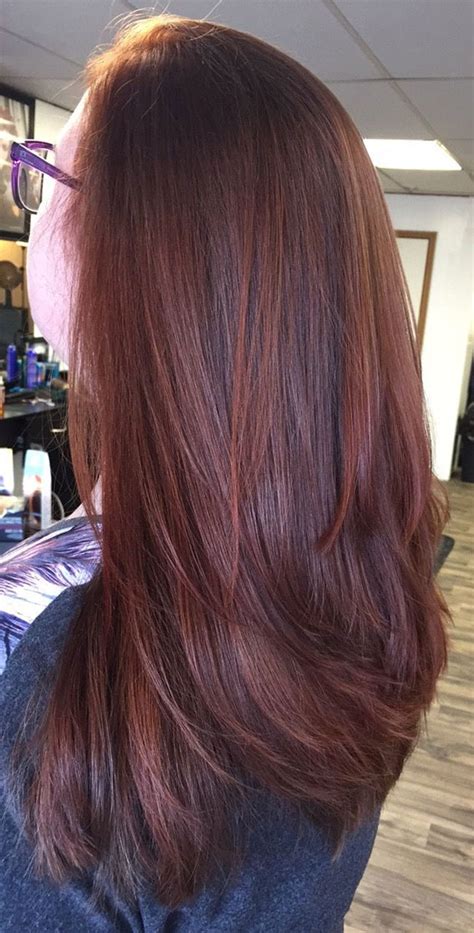 Cozy Fall Hair Colour Ideas For A Stylish Season Copper With Brown Blend Layered Haircut